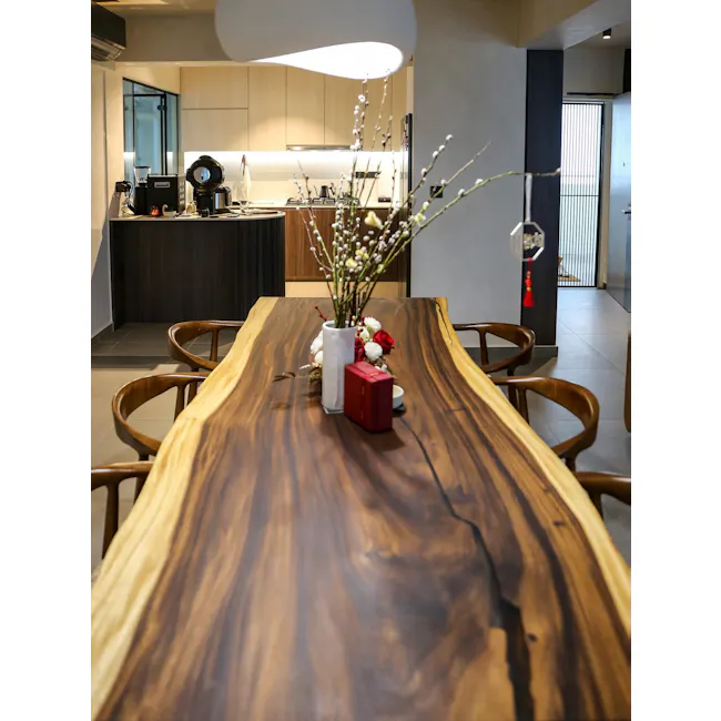 Suar Wood Slab Dining Table – The Table Guy (160cm) - 5