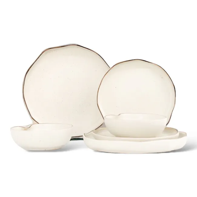 Wabi Classic Ceramic Dinner Set - 1 Person (3pcs) - 4