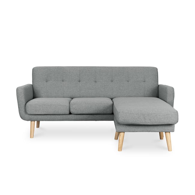 Cali L-Shaped Sofa - Oak, Siberian Grey - 0