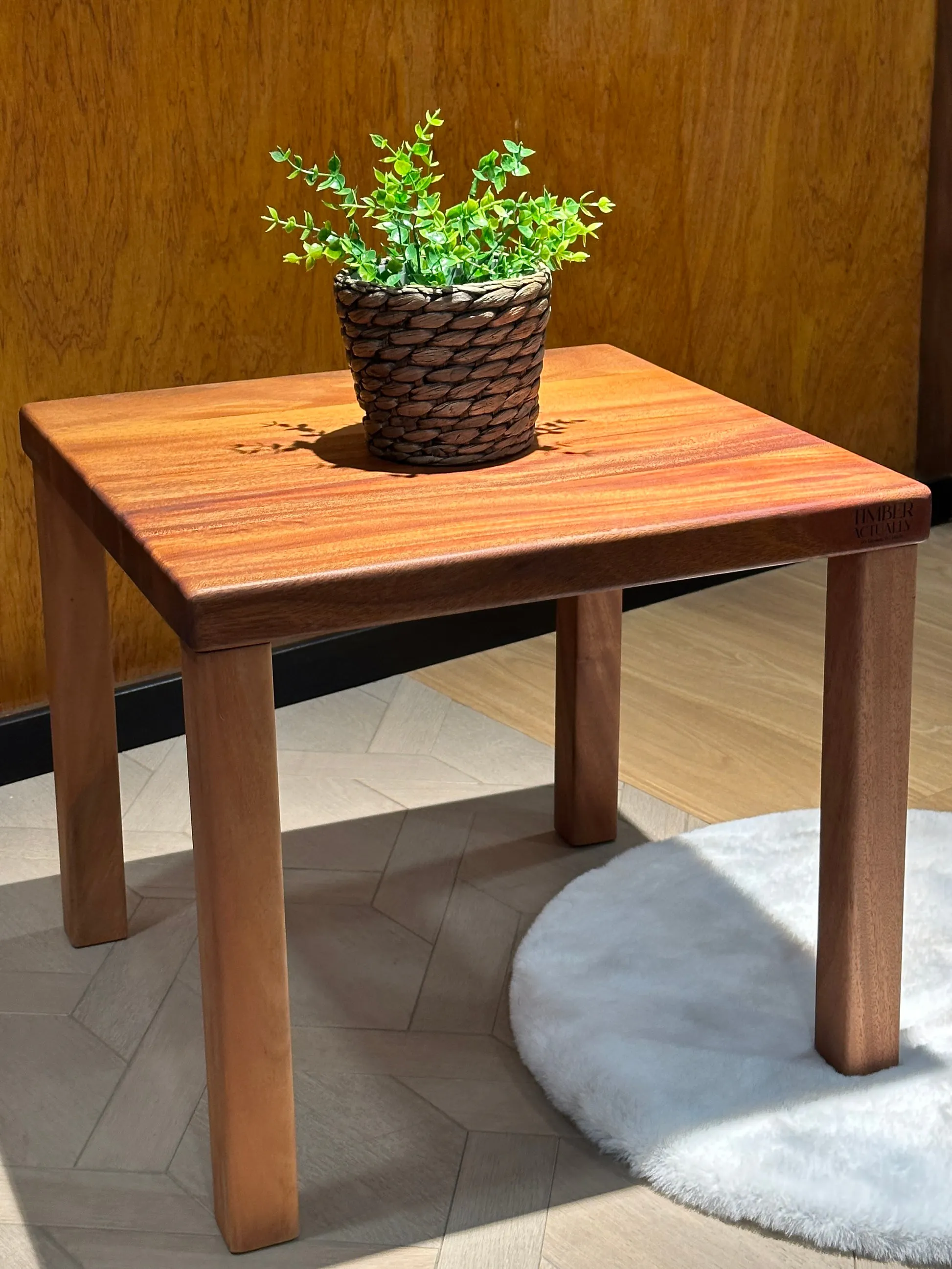African Mahogany Coffee Table (Geo Table) - 400mm x 400mm - 7