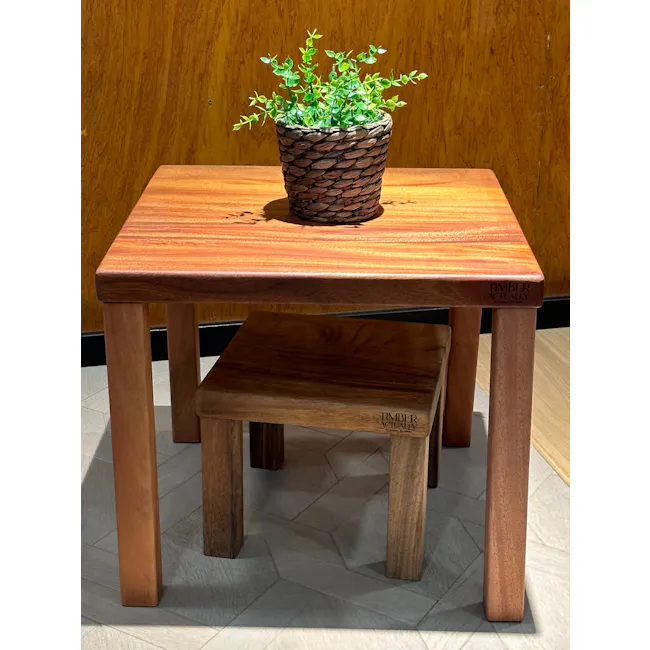 African Mahogany Coffee Table (Geo Table) - 400mm x 400mm - 9