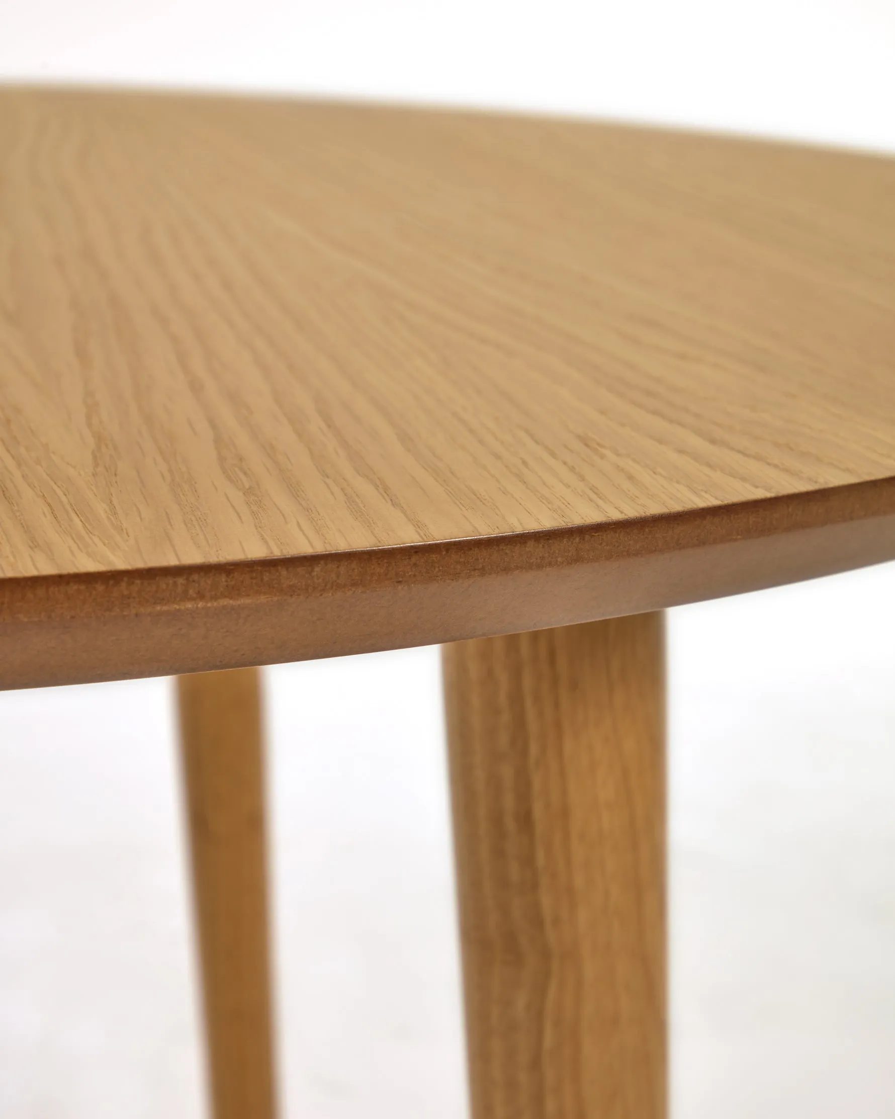 Oqui Extendable Oak Veneer Table with Solid Wood Legs 160 (260) x 100 cm - Natural - 9