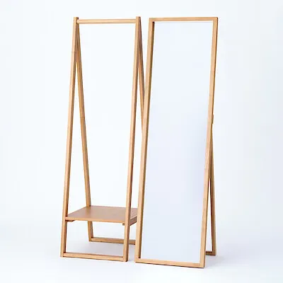 Wooden Mirror L W44×D38.5×H150cm - 11