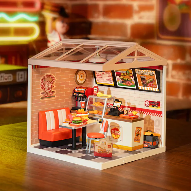 Rolife Yum Yum Burgers Super Creator Miniature House DW010 - 8