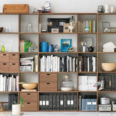 Stacking Shelf / Wide Type / Additional / 5 Shelves / Walnut W79.5×D28.5×H200cm - 9
