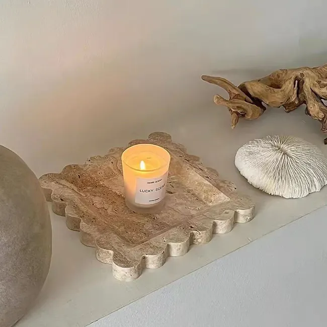 Isla Travertine Tray - 20cm x 20cm - 3