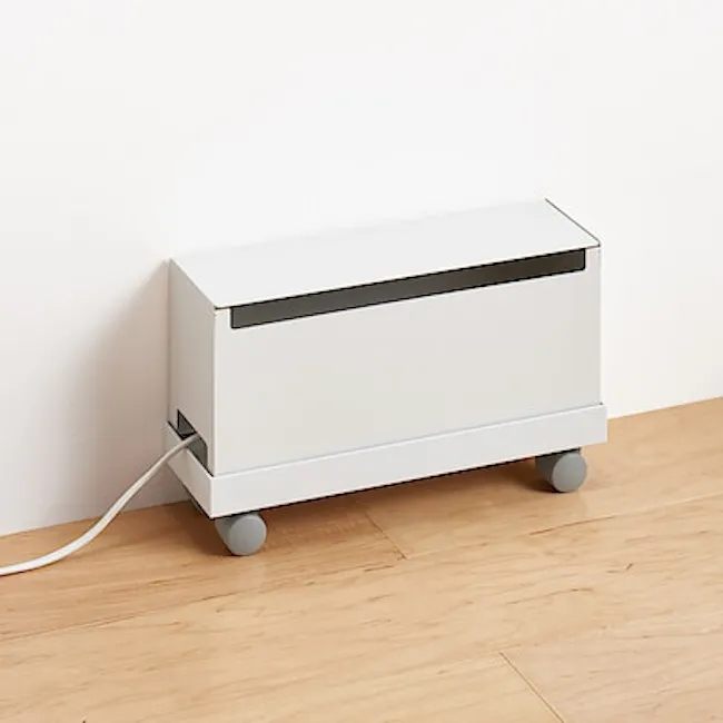 Steel Power Strip Storage - White Grey, Approx. W32 x D10 x H14 cm - 10