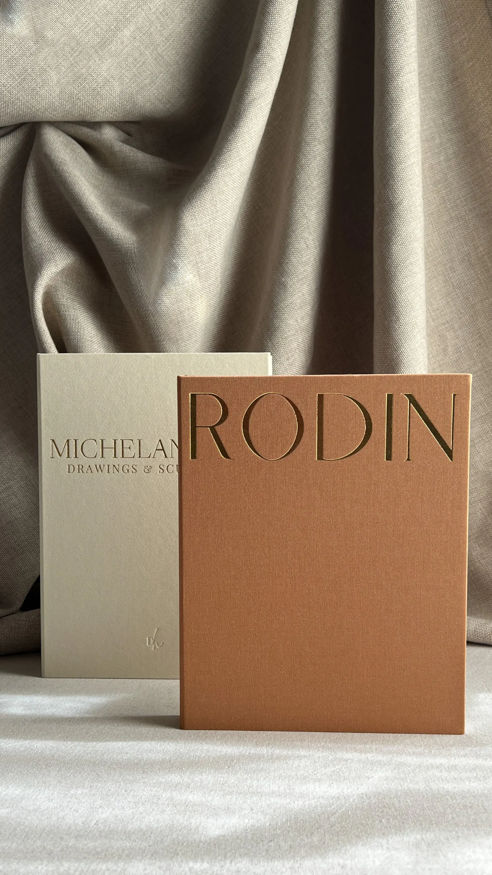 Decorative Coffee Table Book Box Set - MICHELANGELO (Set of 2, Linen) - 10