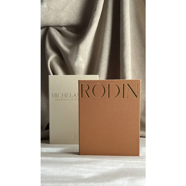 Decorative Coffee Table Book Box Set - MICHELANGELO (Set of 2, Linen) - 10