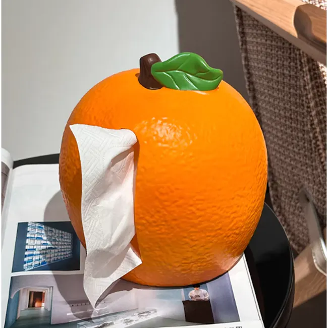 Mandarin Ceramic Orange Tissue Box - 5