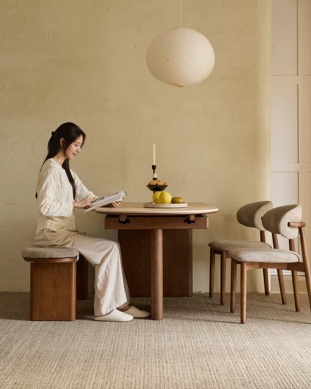 Alto 2m Extendable Dining Table - Solid Wood Top - 9