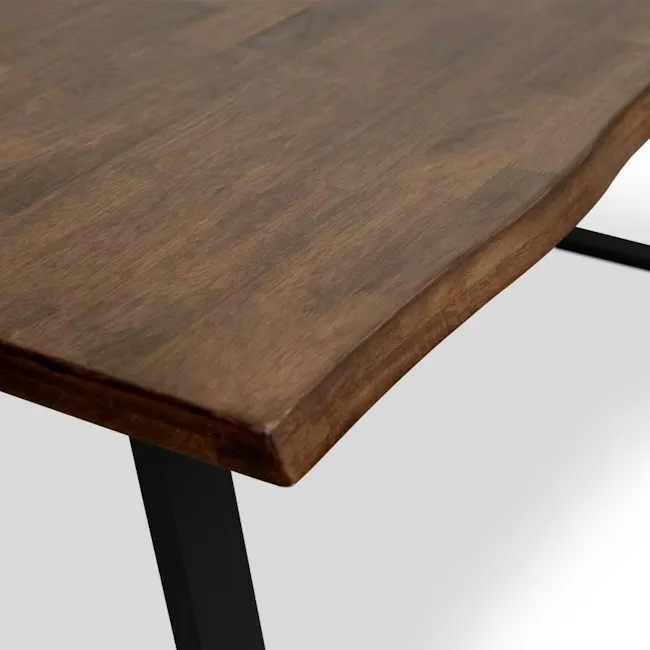 Fletcher Cedar Brown Faux Live Edge Dining Table 190cm - 5