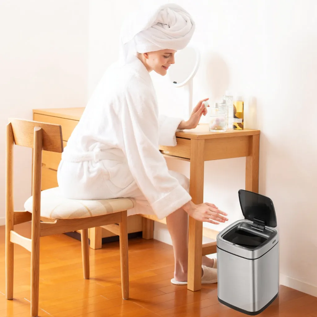 Qube 15L Stainless Steel Touchless Trash Bin with Motion Sensor - 11