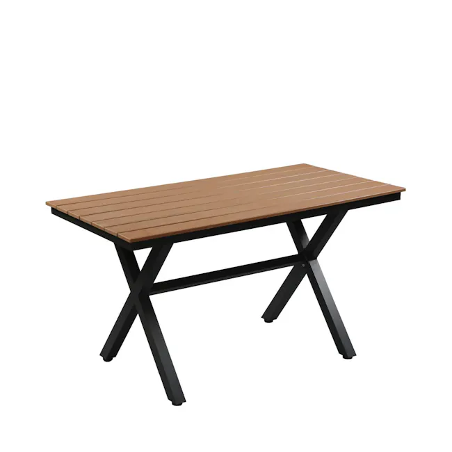 Fossil Rectangular Outdoor Dining Table - Bundle 1 (Teak Brown) - 2