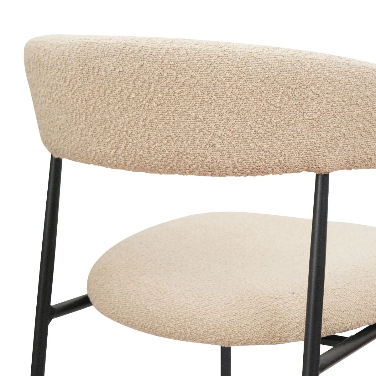 Khloe Cloud Beige Dining Chair - 9