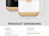 Mayer 0.8L Digital Rice Cooker MMRC08D - White