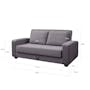 Karl 2.5 Seater Sofa Bed - Dark Grey - 9