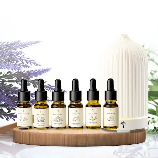 White Coral Diffuser - Scented Mist Ceramic Diffuser & Humidifier | Pristine (with 4 Pack Signature Scents) - 3