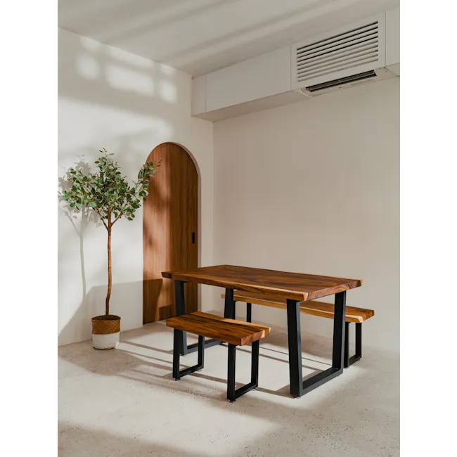 The Guy Wood Slab Bench - Suar, 160cm - 1