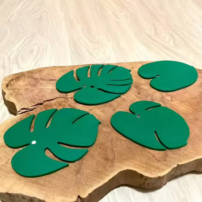 Monstera Coaster Plant with Magnetic Leaves - Army Green - 13