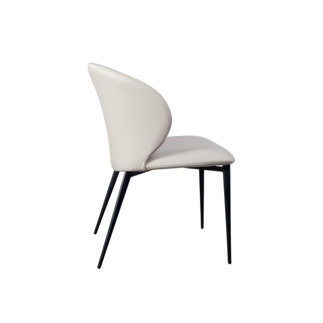 Edna Dining Table 1.8m in Marble White with 4 Lawson Dining Chairs in Beige (Faux Leather) - 10 - Modern minimalist chair