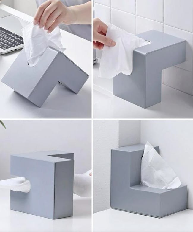 Elle Tissue Box - Grey - 2