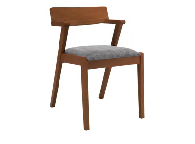 (As-is) Imogen Dining Chair - Cocoa, Dolphin Grey (Fabric) - 3