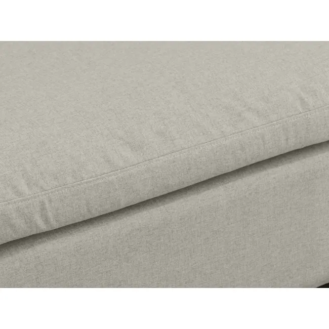 Liam 3 Seater Sofa - Ivory (Fabric) - 9 - Light gray fabric sofa cover, Modern design sofa upholstery, Soft-textured fabric