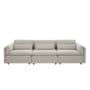 Liam 3 Seater Sofa with Ottoman - Ivory - 4