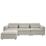 Liam 3 Seater Sofa with Ottoman - Ivory - 5