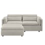 Liam 4 Seater Sofa with Ottoman - Ivory - 4