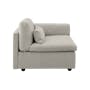 Liam 4 Seater Sofa with Ottoman - Ivory - 7