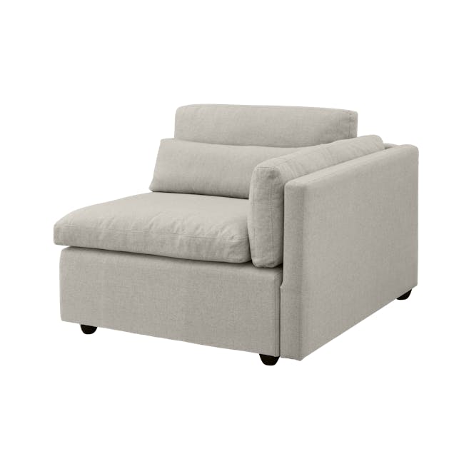 Liam 4 Seater Sofa with Ottoman - Ivory - 8