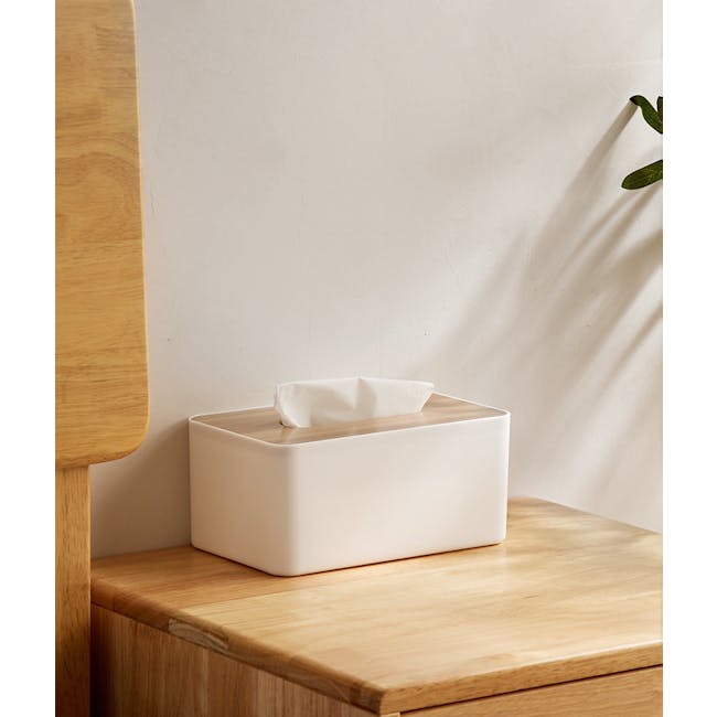 Wooden Tissue Box - Olive - 4
