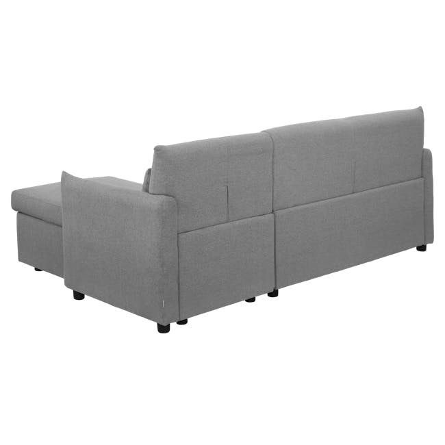 Asher L-Shaped Storage Sofa Bed - Dove Grey - 6