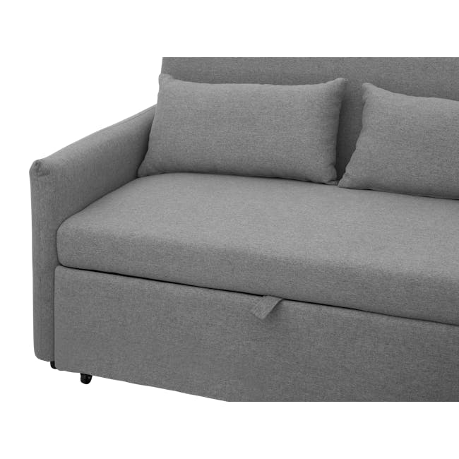 Asher L-Shaped Storage Sofa Bed - Dove Grey - 8
