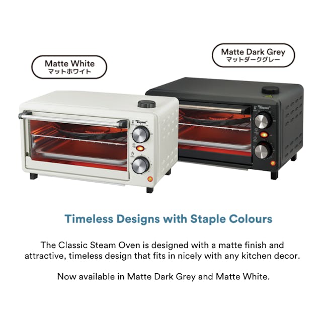 TOYOMI 12L Classic Toast & Steam Oven TO 1230ST - Matte White - 5