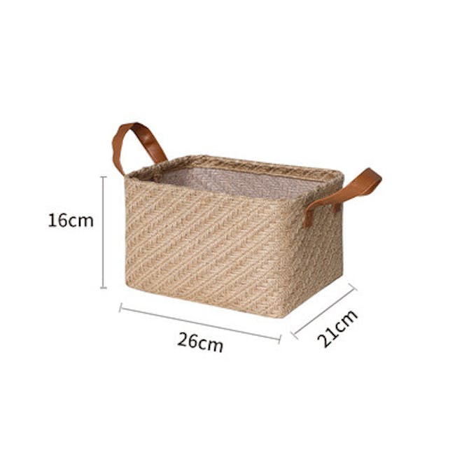Jute Woven Storage Basket - Tan (3 Sizes) - 8