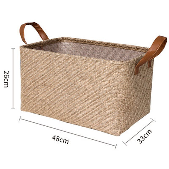 Jute Woven Storage Basket - Tan (3 Sizes) - 10