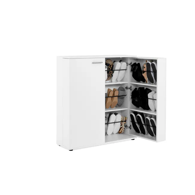 (As-is) Satos Shoe Cabinet 1m - White - 17