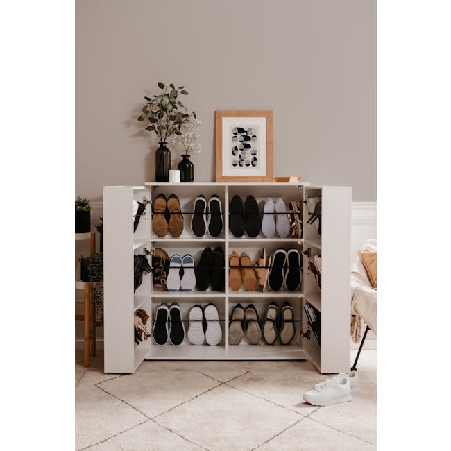 Satos Shoe Cabinet 1m - White - 1