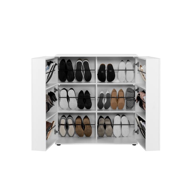Satos Shoe Cabinet 1m - White - 13