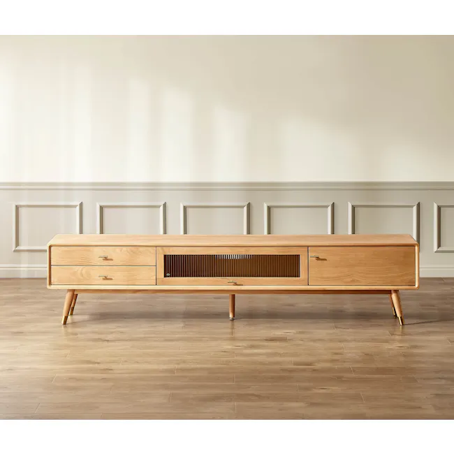 Mike Solid Wood TV Console - Natural, 180cm - 4