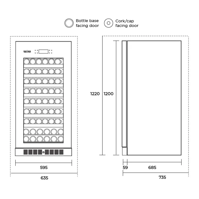 Kadeka KS106TL/TR Wine Chiller | Signature Series - White Door - 2