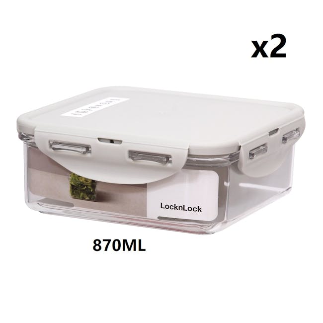 LocknLock Bisfree Stackable Airtight Food Container 2pc Set (9 Sizes) - 12