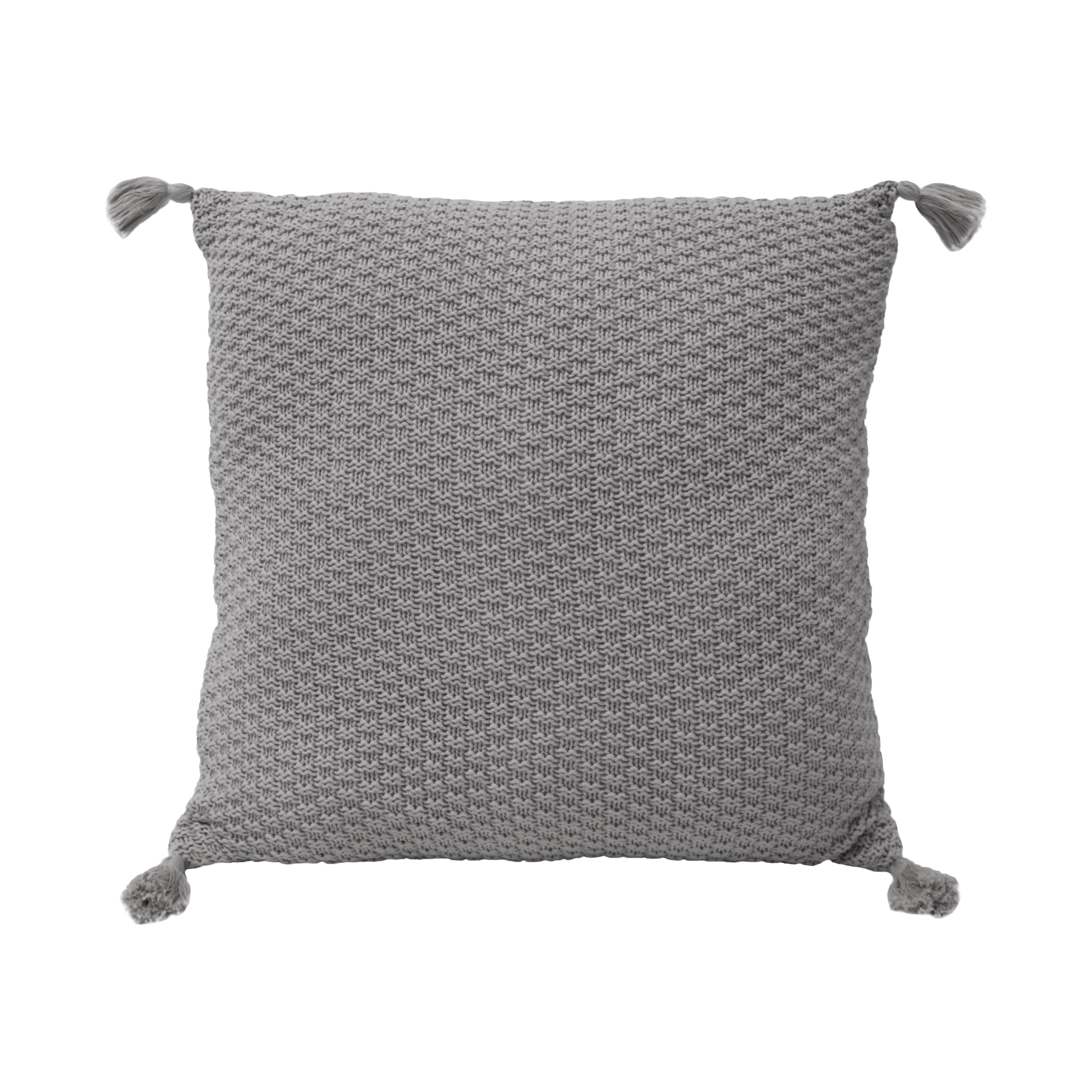 Laura Knitted Cushion - Grey