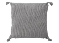 Laura Knitted Cushion - Grey