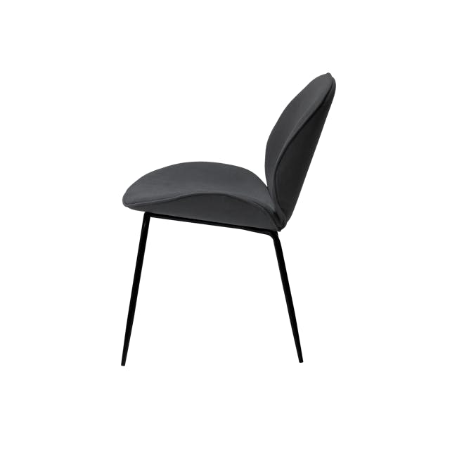 Lennon Dining Chair - Black, Dark Grey (Fabric) - 2