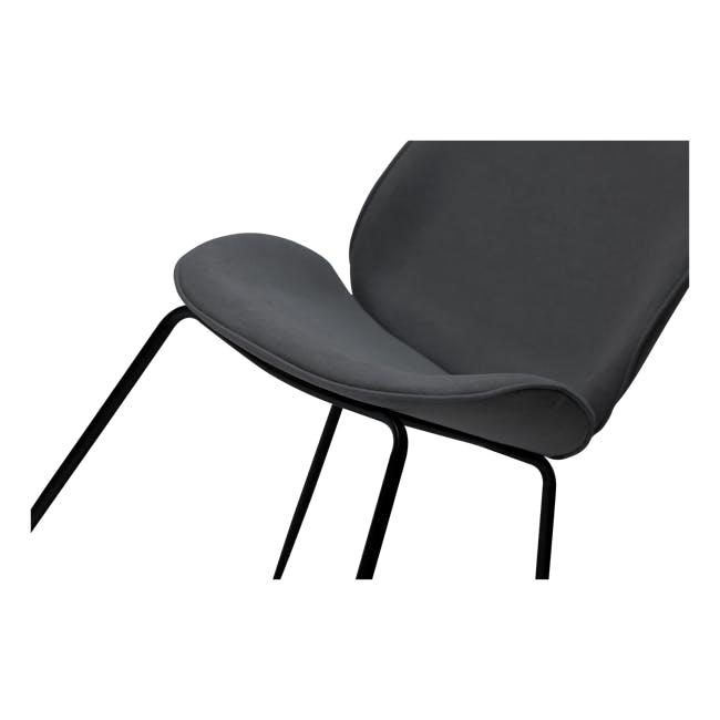 Lennon Dining Chair - Black, Dark Grey (Fabric) - 6