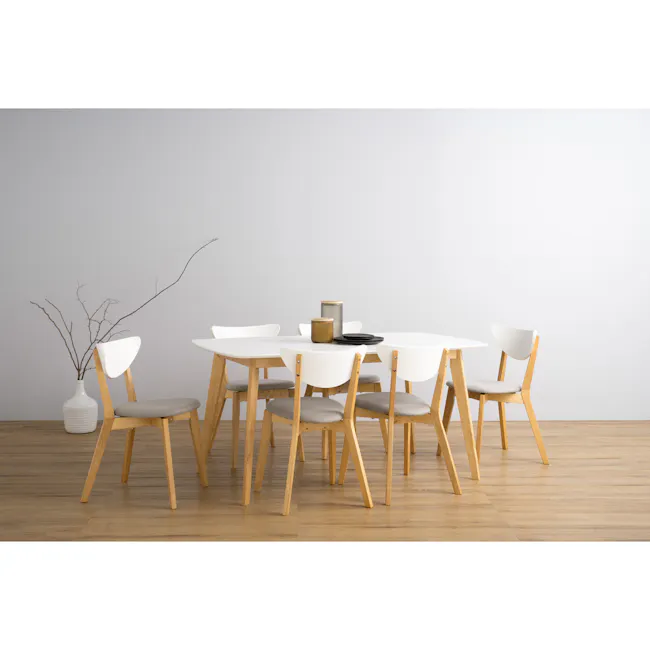 Harold Dining Table 1.5m - Natural, White - 7